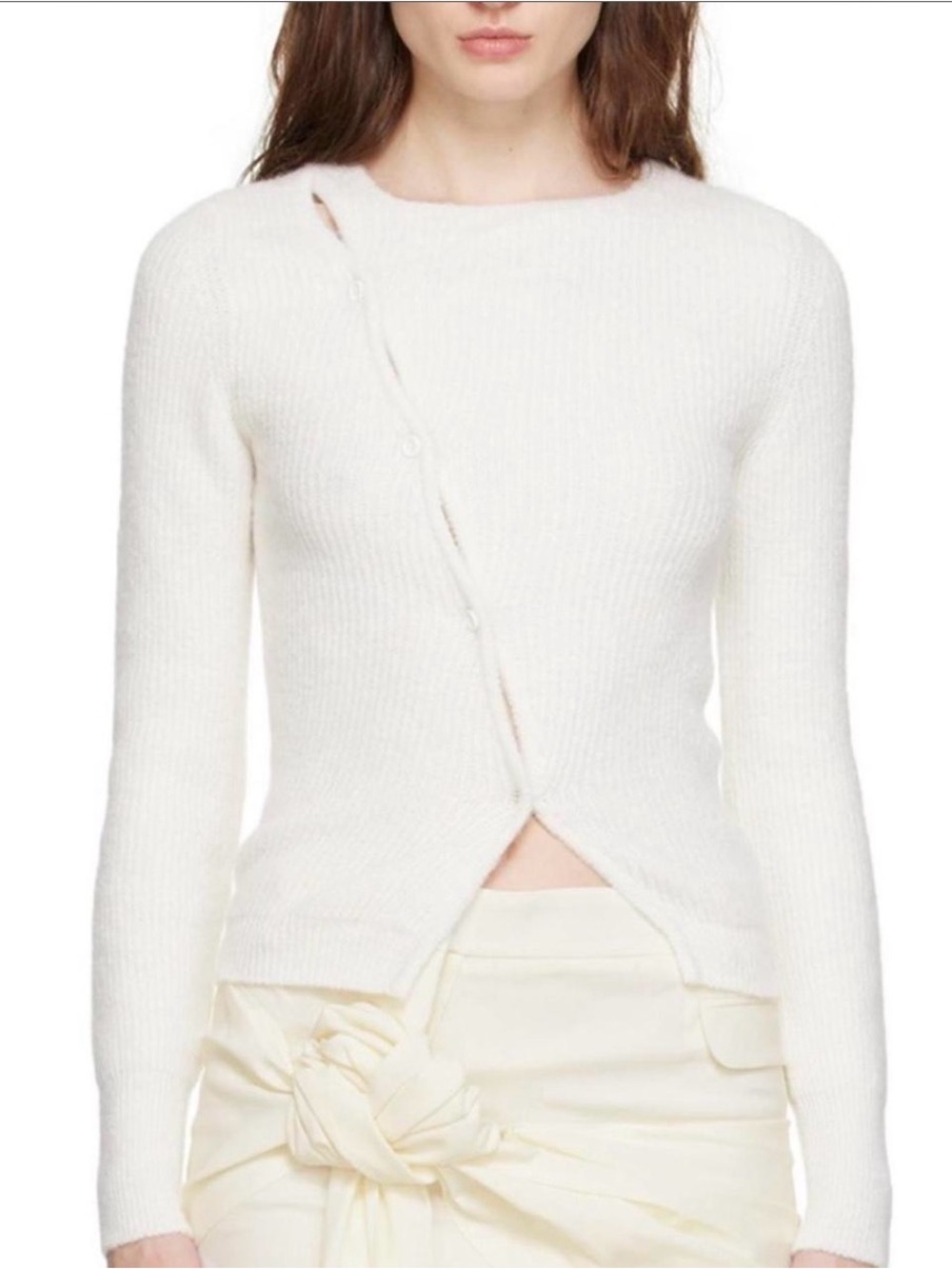 Jacquemus White Le Papier 'La Maille Pau' Cardigan